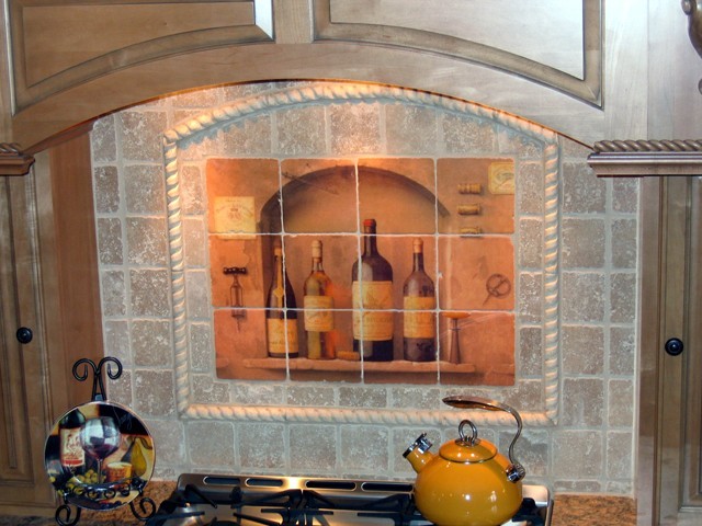 Art Mural Ceramic Wine Decor Backsplash Bath Tile #318