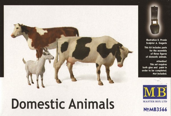 Domestic Animals  (Plastic model kit) 1/35 MasterBox 3566