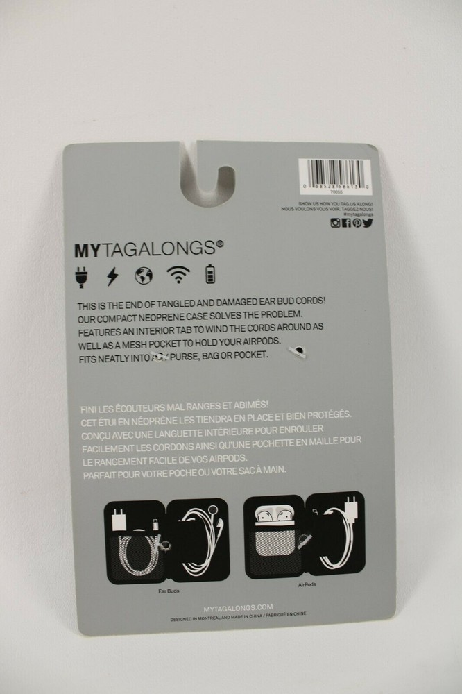 EARBUD CASE WITH 3 Pair Of EARBUDS
