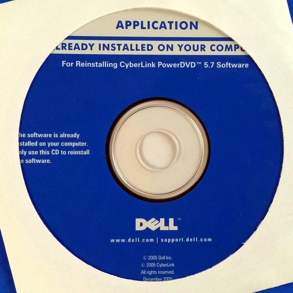 Dell OEM Software Lot CyberLink PowerDVD InterVideo WinDVD Re-installation Discs