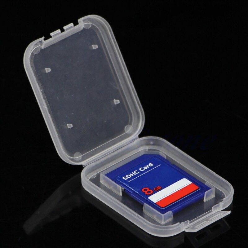Clear Standard Memory Card Case Storage Holder Box 10PCS/Set