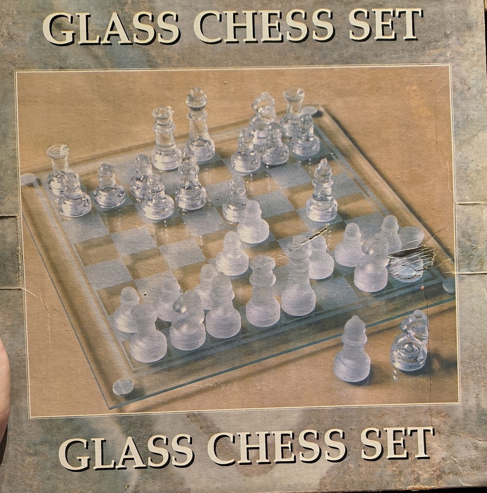 Antique Glass Chess Set