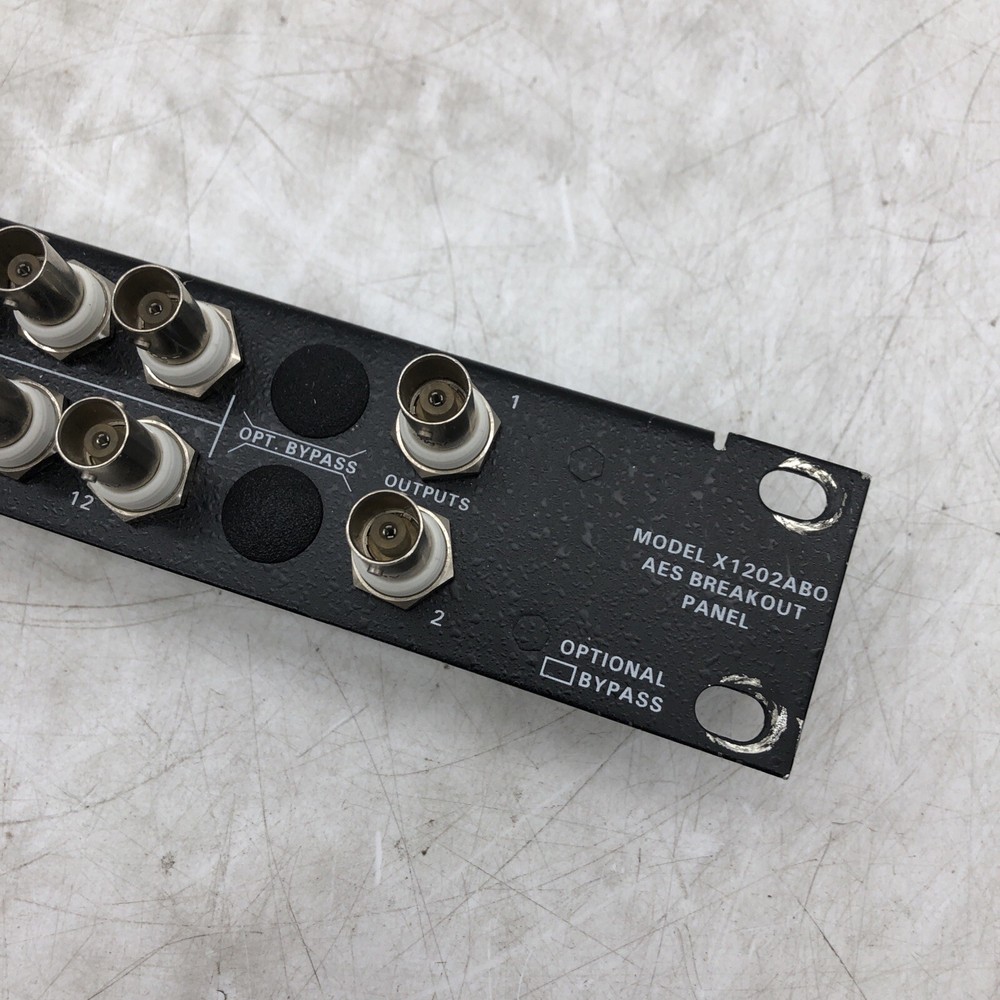 Evertz Micro Systems Model # X1202ABO AES Breakout Panel UNTESTED READ