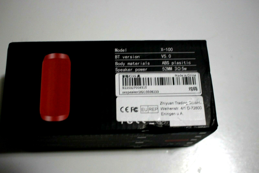 PORTABLE BLUETOOTH SPEAKER WIRELESS HIFI TONE QUALITY BLACK