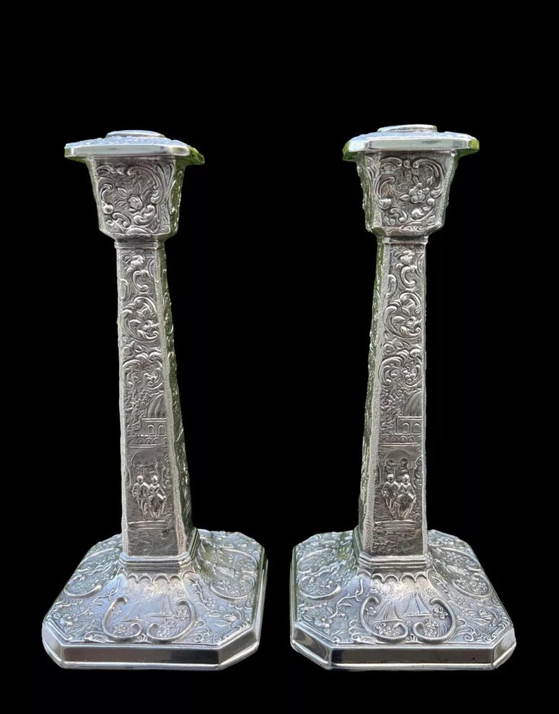 Early 20th Century Silverplate Candlesticks