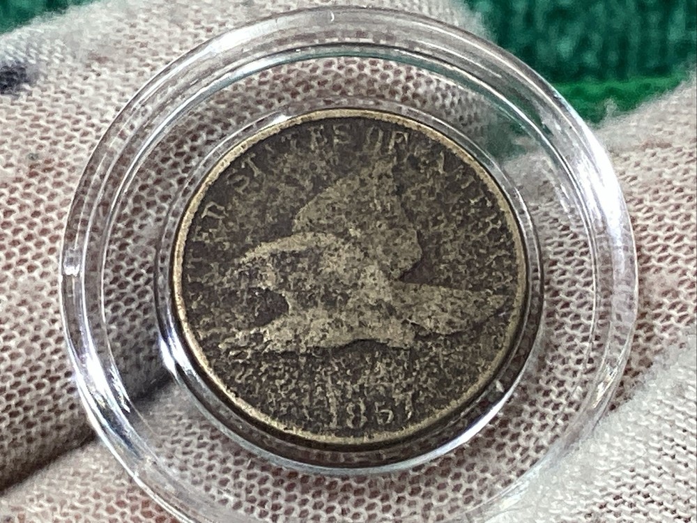 1857 FLYING EAGLE 🦅 PENNY THE 1st SMALL CENT SERIES WEAK REVERSE