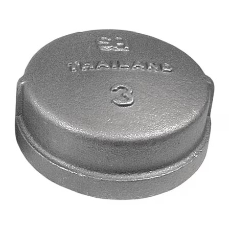 Cap Cap, 3" Pipe, Fnpt, Malleable Iron, 150, 2Wu80