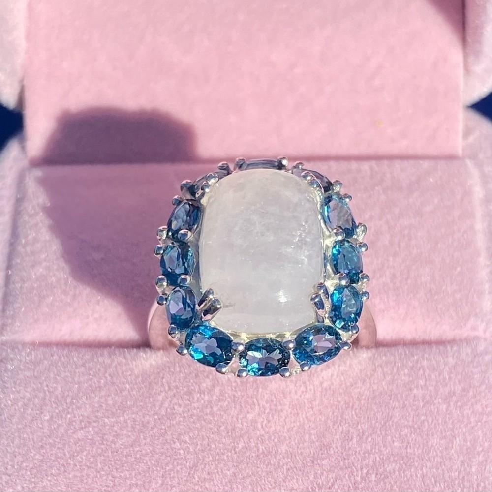 Boho Moonstone Statement Ring