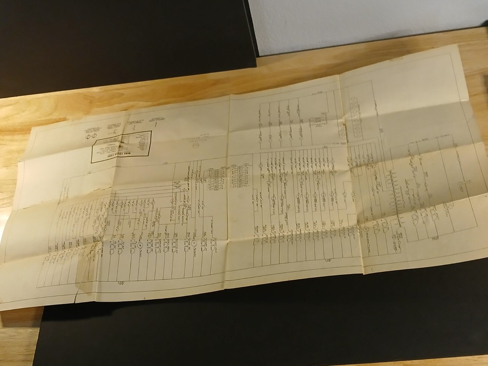 1957 Original Williams Baseball Pitch and Bat Schematic Sheet