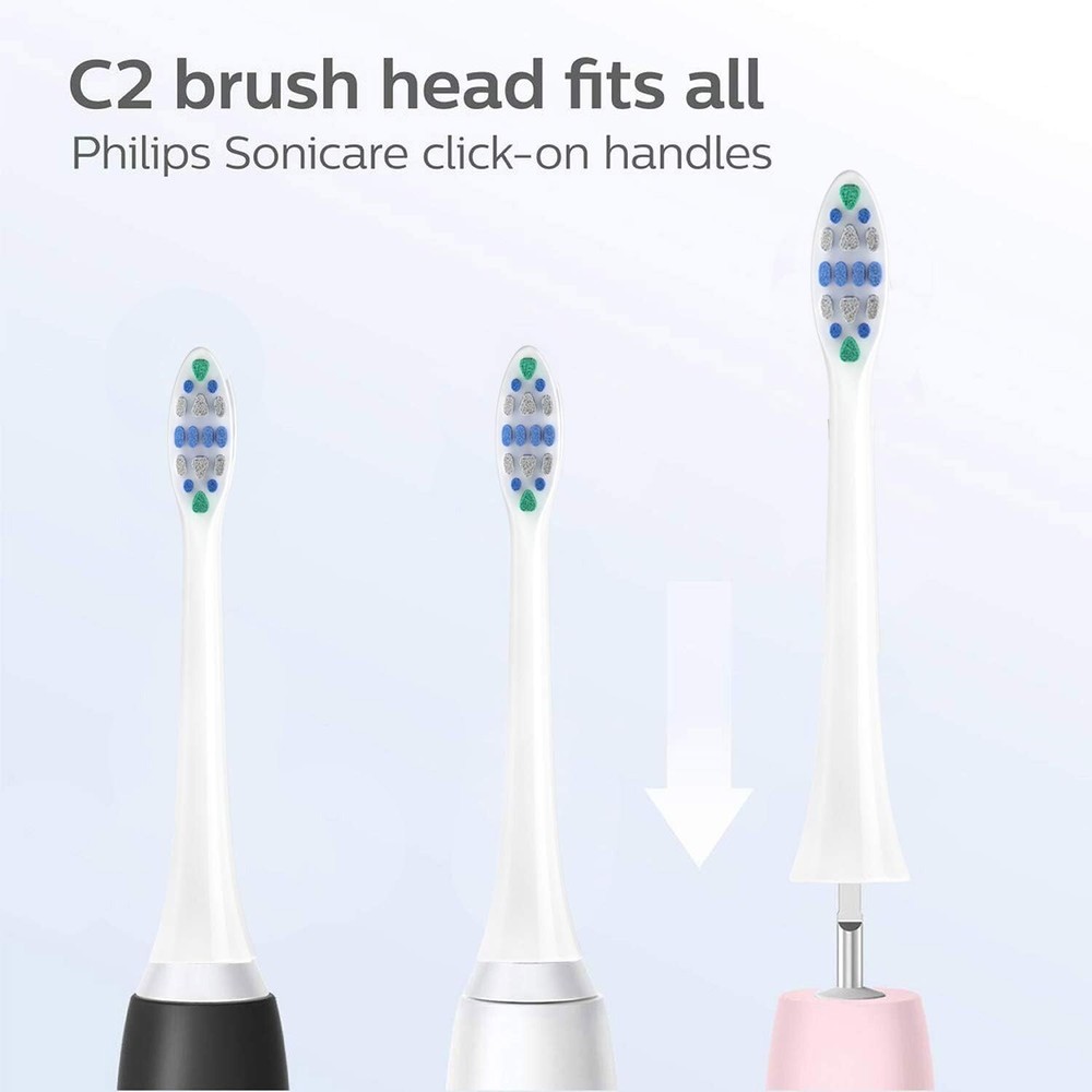 Replacement Toothbrush Heads Compatible with Phillips Sonicare Snap-on 4 Pack