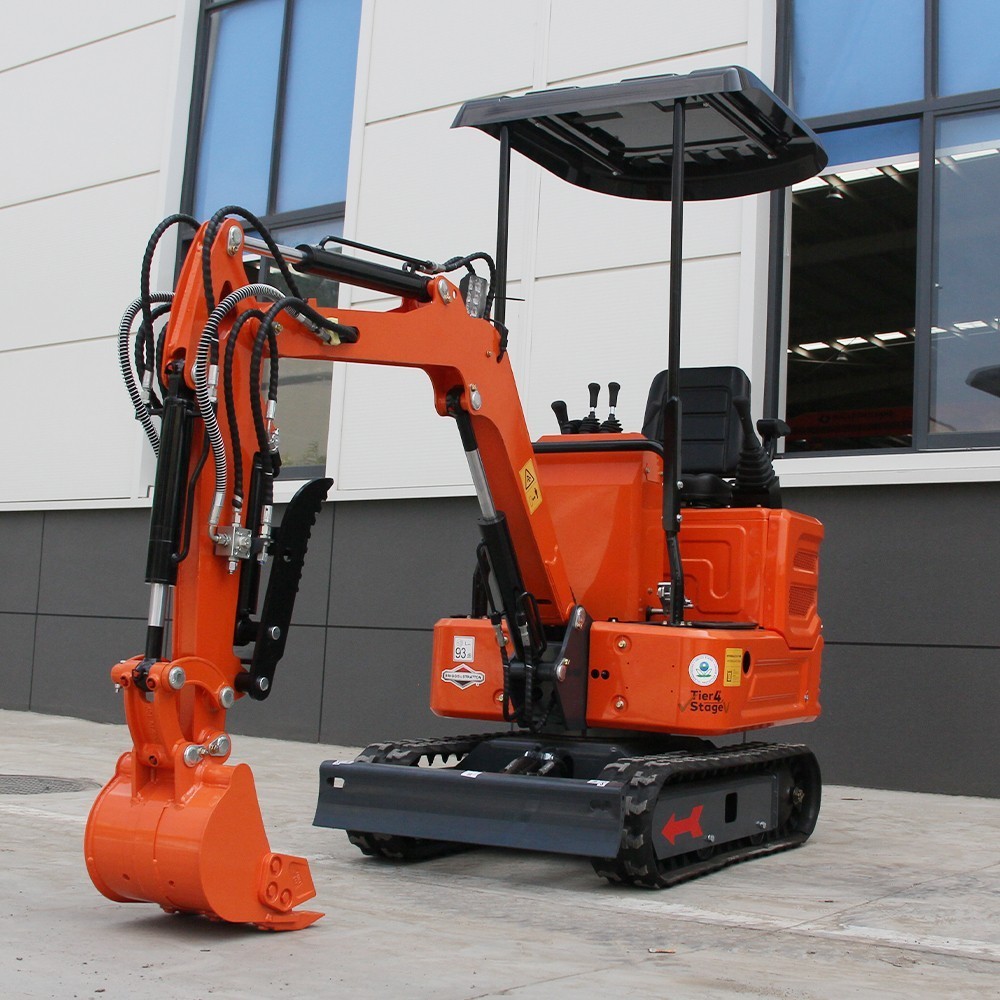 1-ton mini excavator (pilot thumb clamp) + mini loader B&S engine free shipping