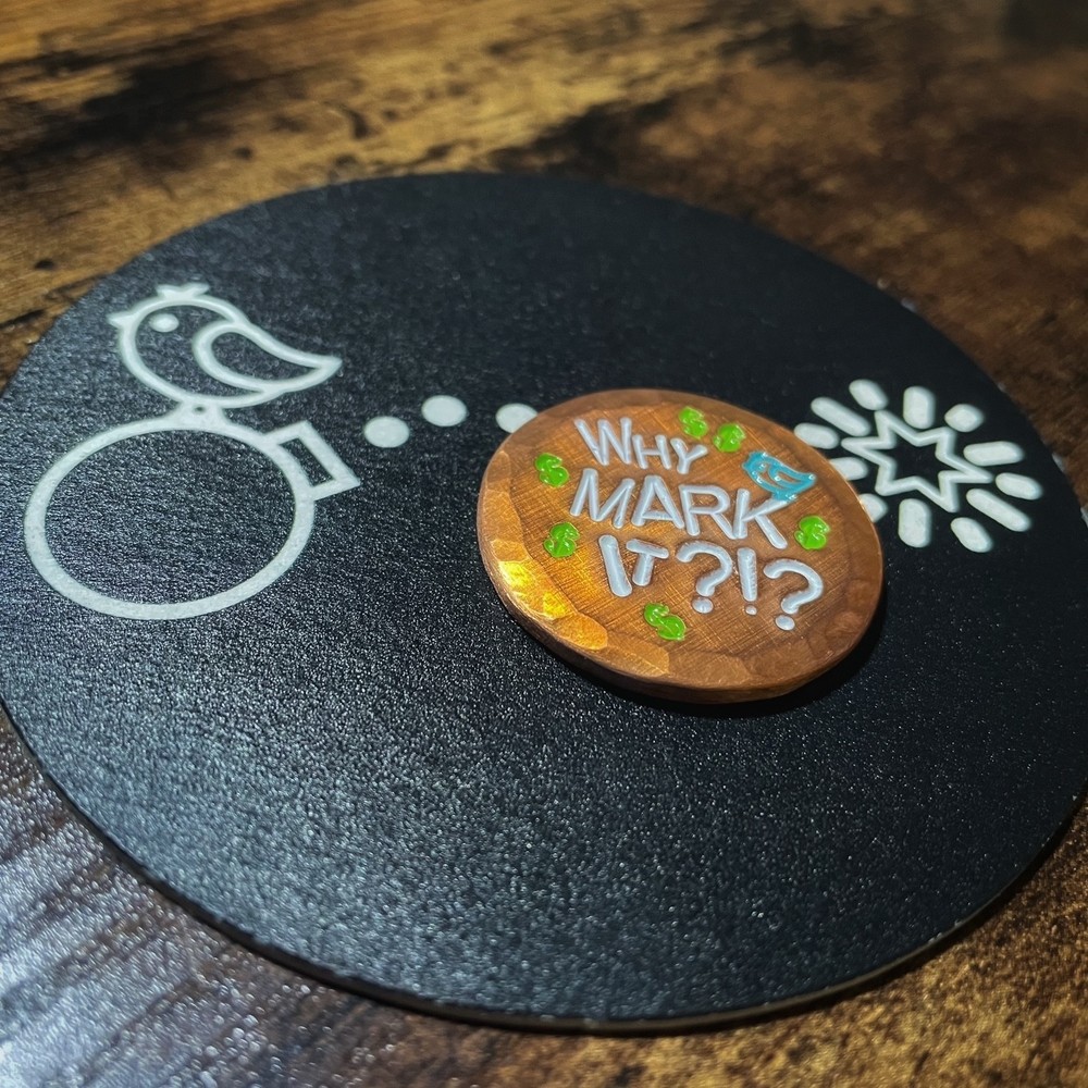 WHY MARK IT?  Hand Made Custom Copper Golf Ball Marker!