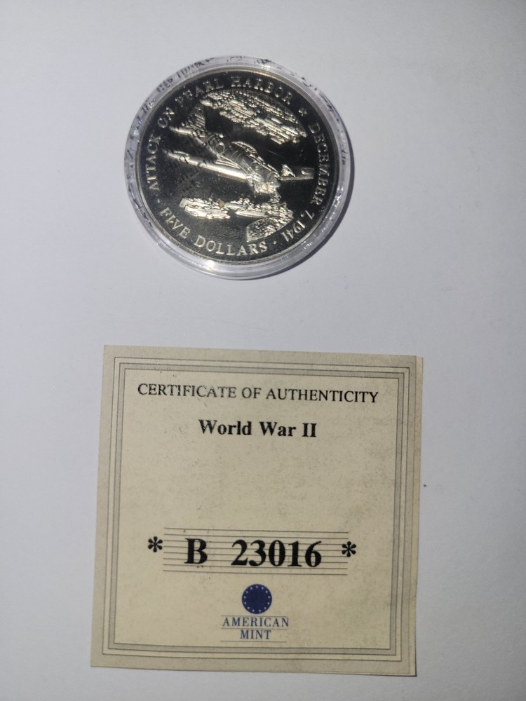 American Mint Commemorative Silver Coin - Peral Harbor - #B23016