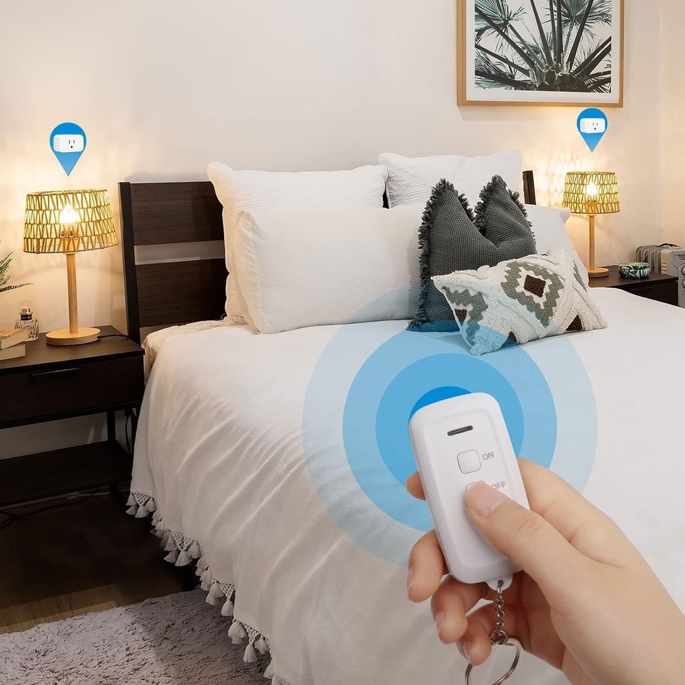 Indoor Remote Control Outlet, Wireless Remote Light Switch, No Interference R...