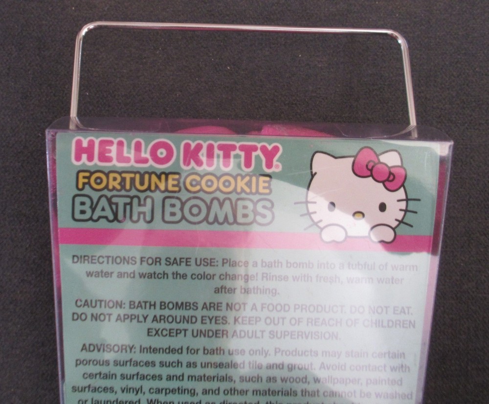 Hello Kitty Fortune Cookie Bath Bombs Marshmallow Scented - 5oz NIB