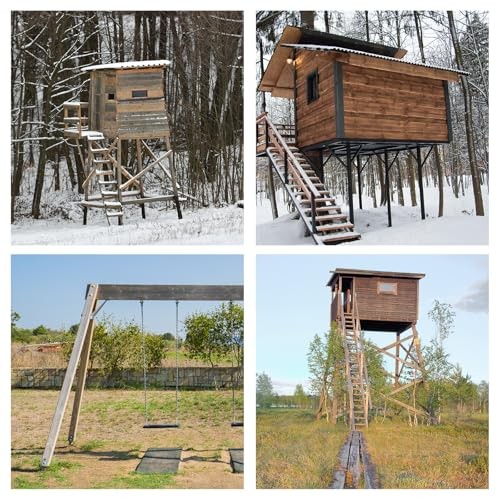 Deer Stand Brackets 4pcs,Outdoor 4"x 4" Compound Angle Bracket,Multi-Use