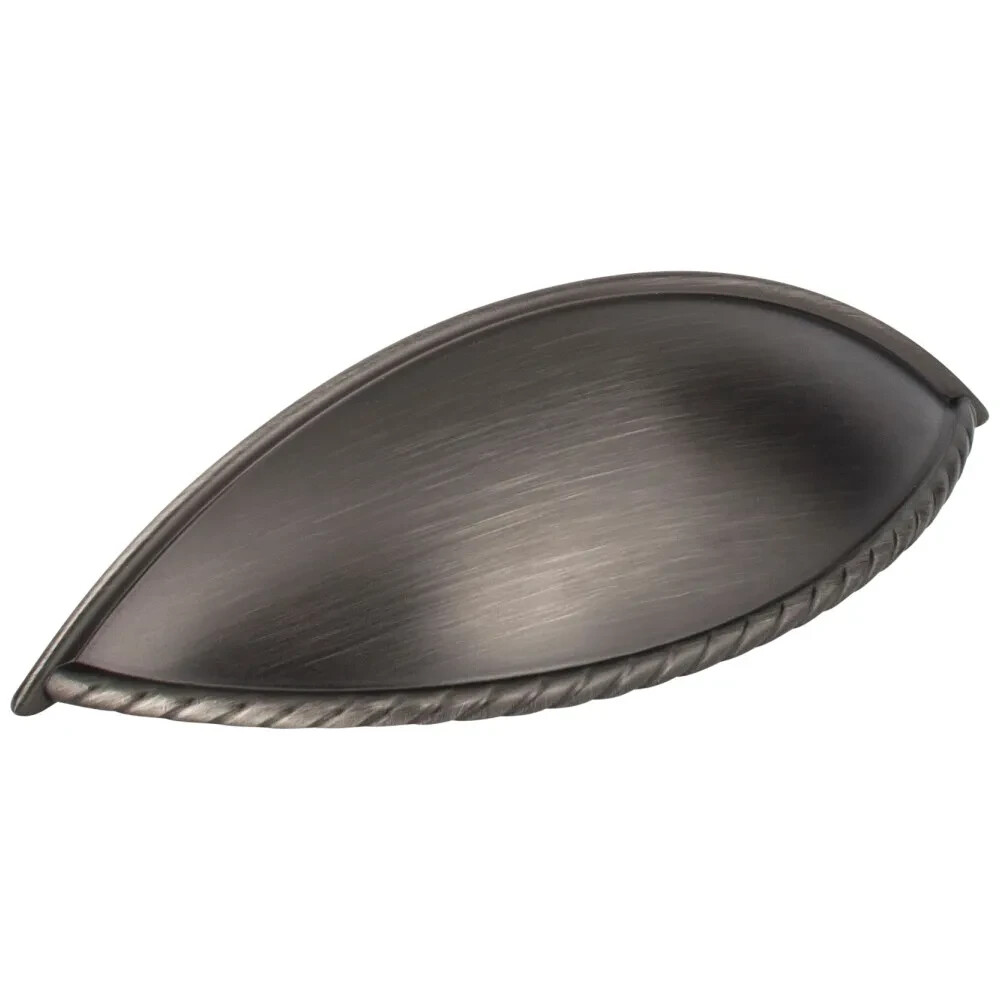 5" Kitchen Cabinet Rope Cup Pull Knob Hardware Vanity Brushed Pewter, Pulls