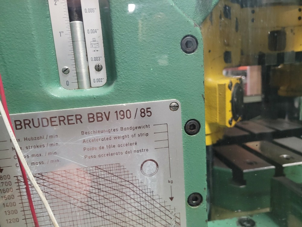 BRUDERER BSTA20 4-POST HIGH-SPEED AUTOMATIC PRESS W/ CONTROL