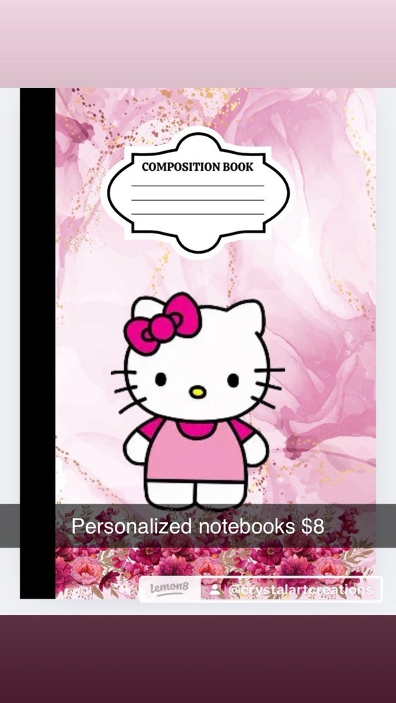 Custom notebooks Composition Notebook Personalized, 80 Pgs You Choose The Theme