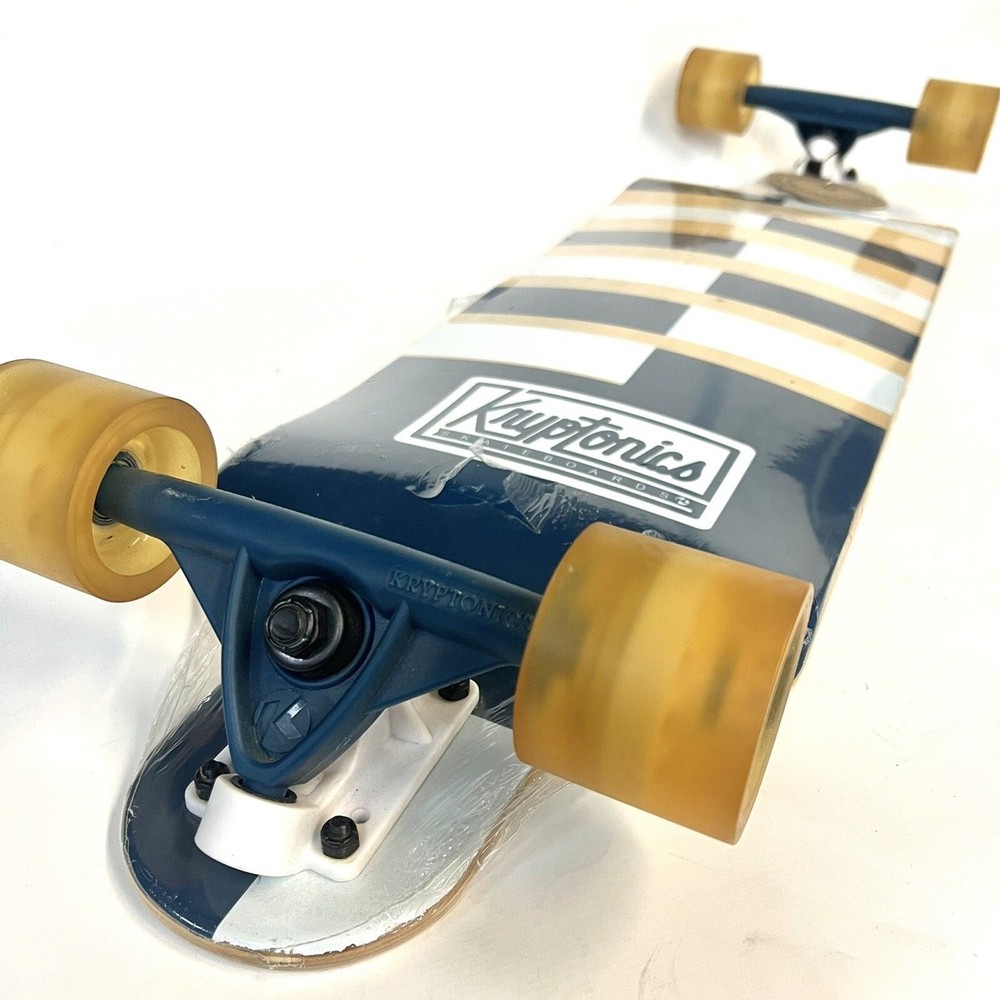 Kryptonics 32” Drop-Down Full Concave Longboard Skateboard Maple Checkered NEW