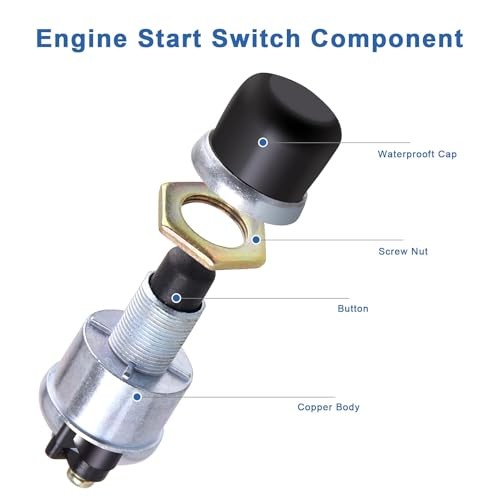 Engine Start Push Button Momentary Start Switch2V Weatherproof Push Button 1