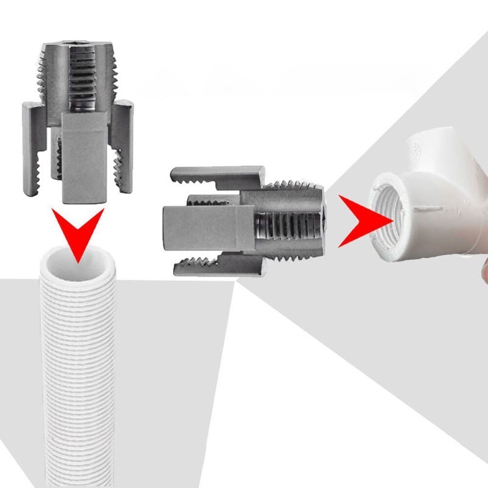 Integrated Internal & External Pipe Threading-Tool PVC Pipe Threader Cutting Kit