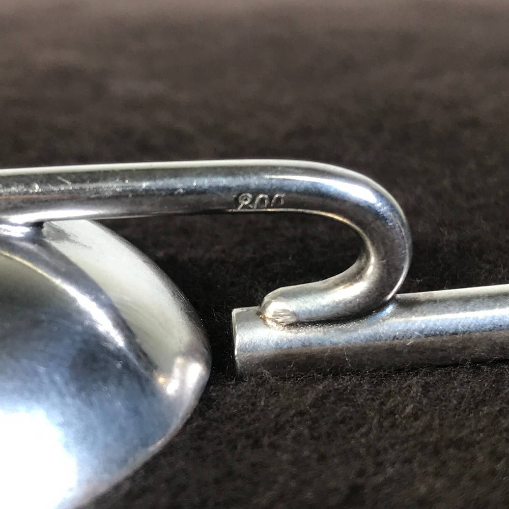 Figural Continental 800 Silver Spoon Stork Bird