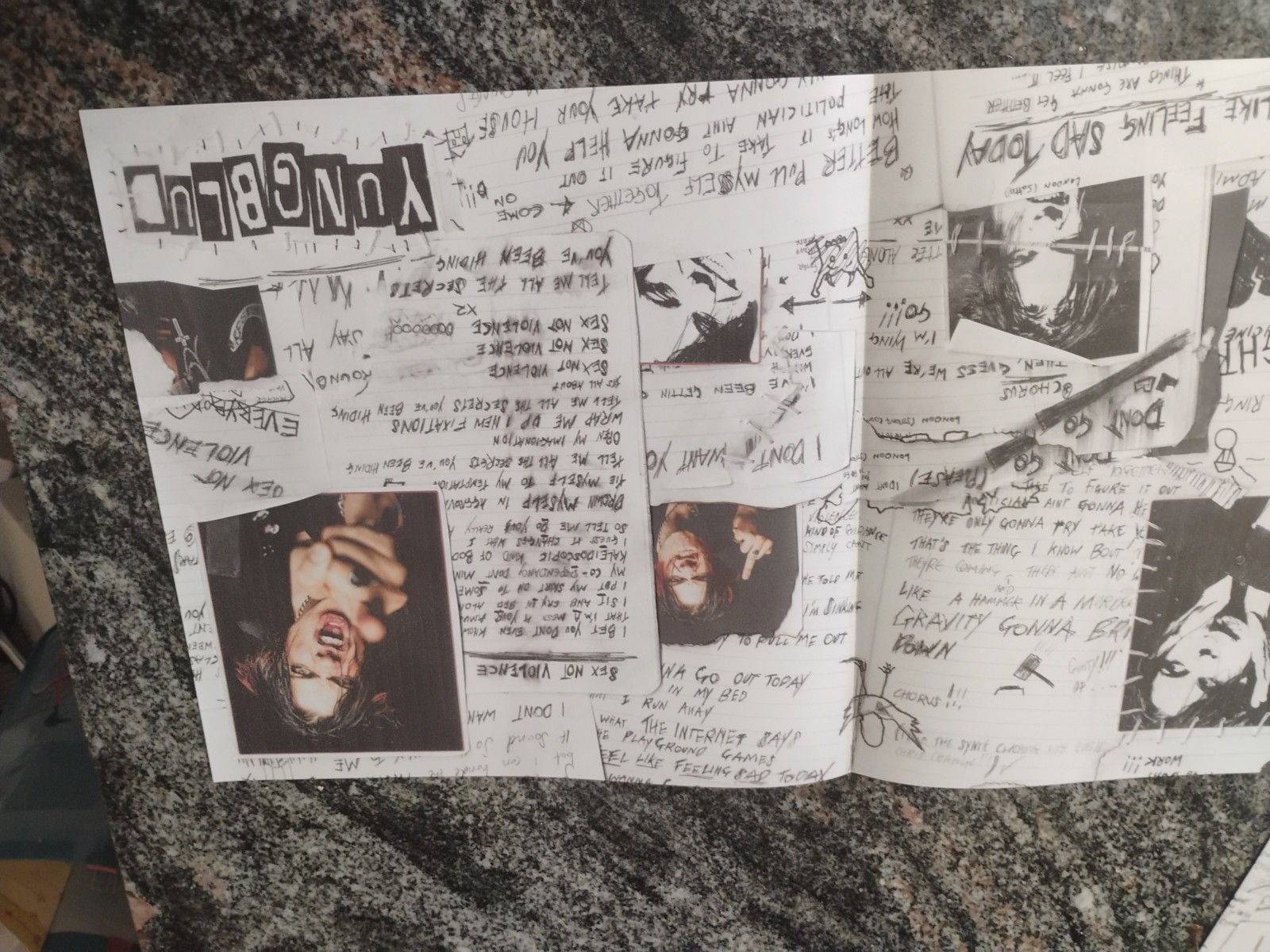 Yungblud signed autographed Pink Vinyl LP And Signed Photo (2 ITEMS SIgned!!)