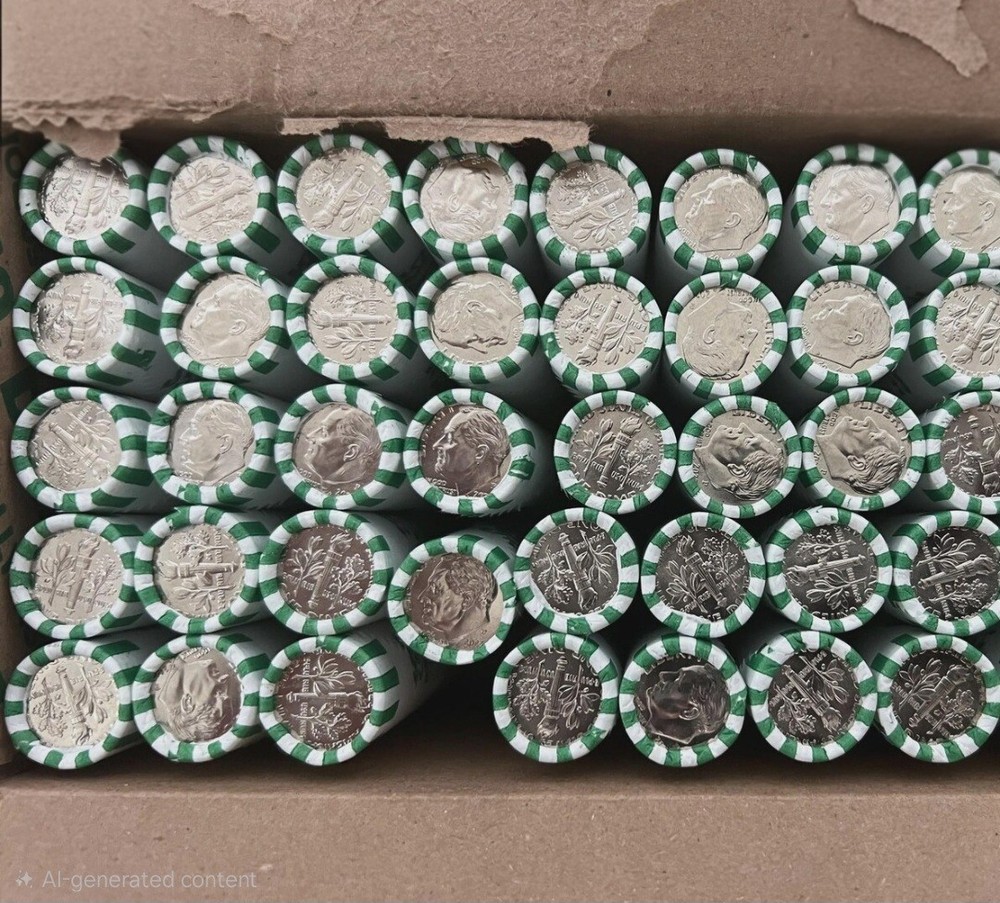 UNSEARCHED (2) Dime Rolls OBW/Loomis Coin Hunt!  SILVER & ERROR & Uncirculated