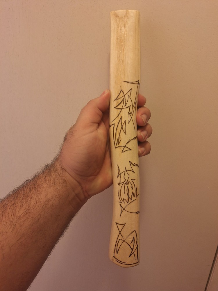 Custom Wood Burned Hatchet HANDLE