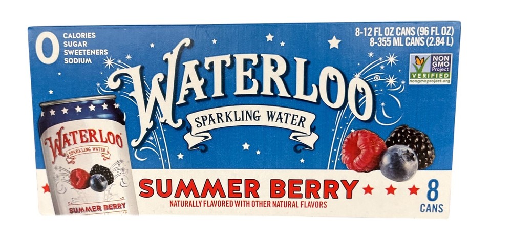 Waterloo Summer Berry Sparkling Water 8 Pack