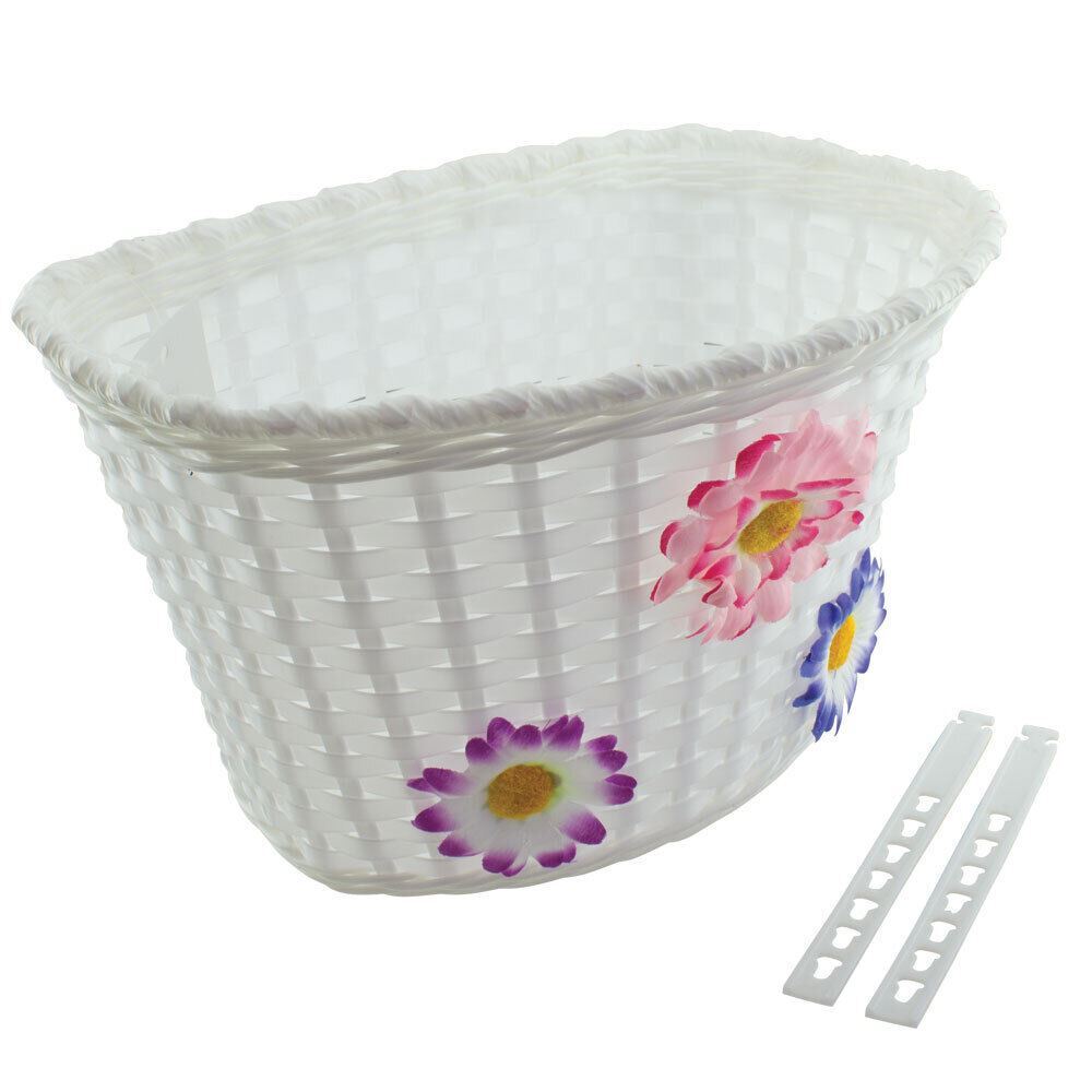 20" Basket Three Flower White