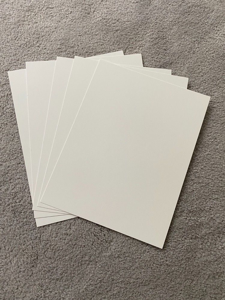 10 SHEETS - 8 3/8" x 10 3/4" SBS Solid White Chipboard (20pt)