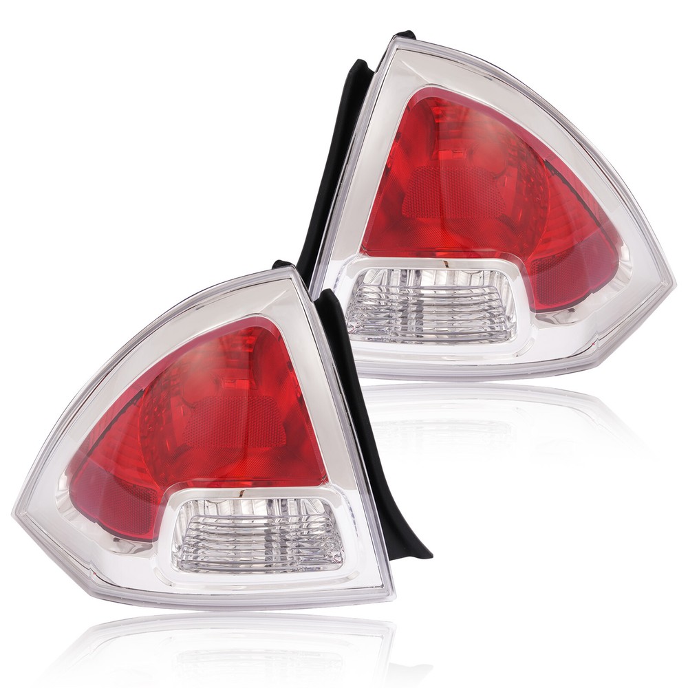 2PC Tail Light Set Brake Lamp For Ford Fusion 2006-2009 Chrome Left Right Side