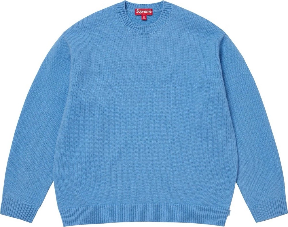 Supreme Angora Script Sweater Light Blue FW25 Size Medium Brand New