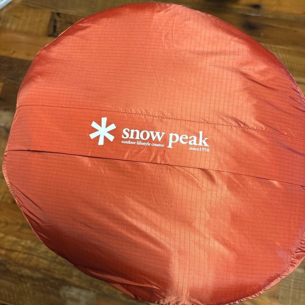 Snow Peak Offton Wide Sleeping Bag BD-103 orange Checkered pattern Used