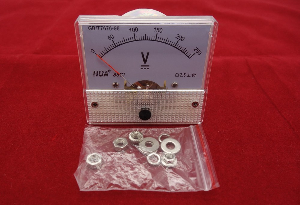 DC 0-250V Analog 85C1 Voltage Analogue Panel meter Directly connnected