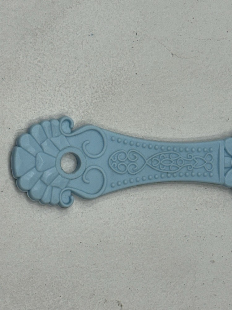 Fancy Floral Blue Handheld Mirror