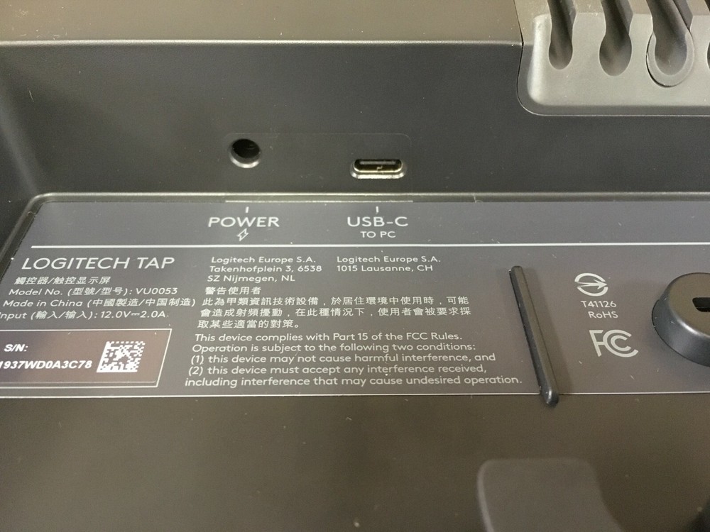 Logitech Tap Microsoft Video Conferencing Base Bundle (NO NUC) TAPMSTBASE *READ*