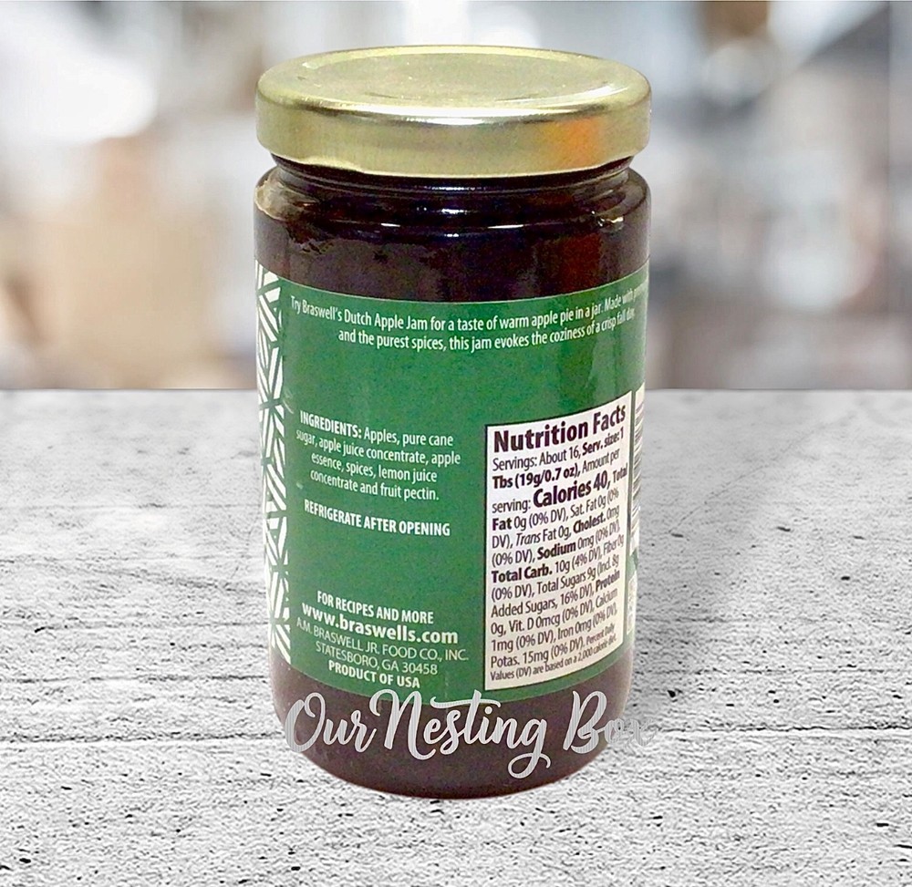 Braswell's Select Dutch Apple Jam Jelly 10.5oz Each