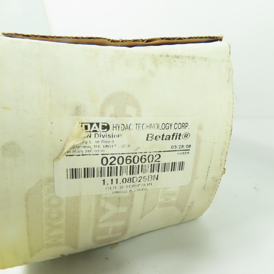 HYDAC 02060602 Betafit Hydraulic Filter Element 25 Micron 290 PSID