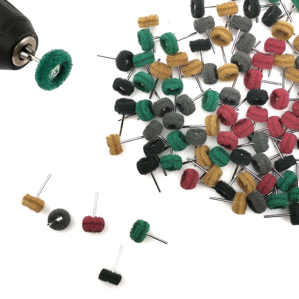 100 Pack Abrasive Polishing Deburring Buffing Wheels Rotary Tool Accessories
