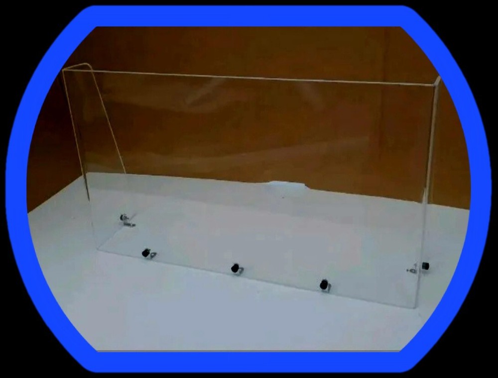 Universal boat windshield 24",  1/4" premium plexiglass, center console