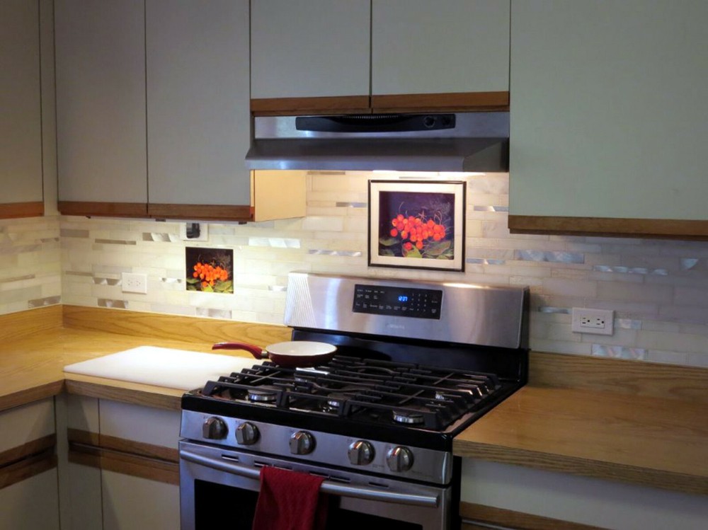 berry cherry on leaves Tile Mural Kitchen Bathroom Backsplash Marble Ceramic