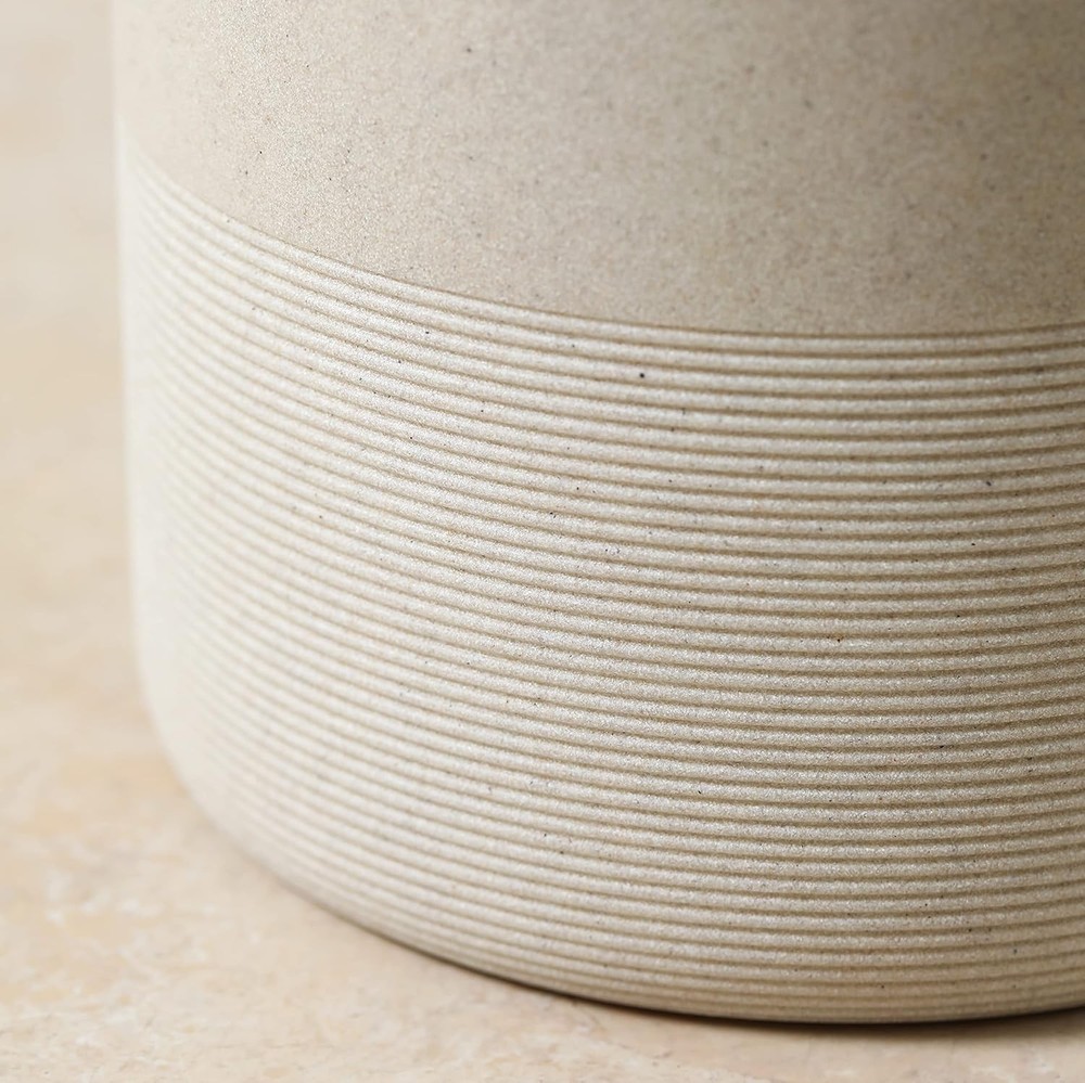 QL Designs Polyresin Wastebasket, Garbage Receptacle Bin