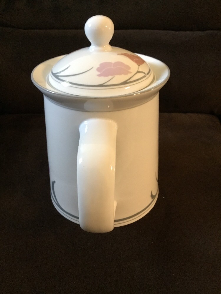 DANSK BELLES FLEUR GRAY 6 CUP COFFEE POT EUC