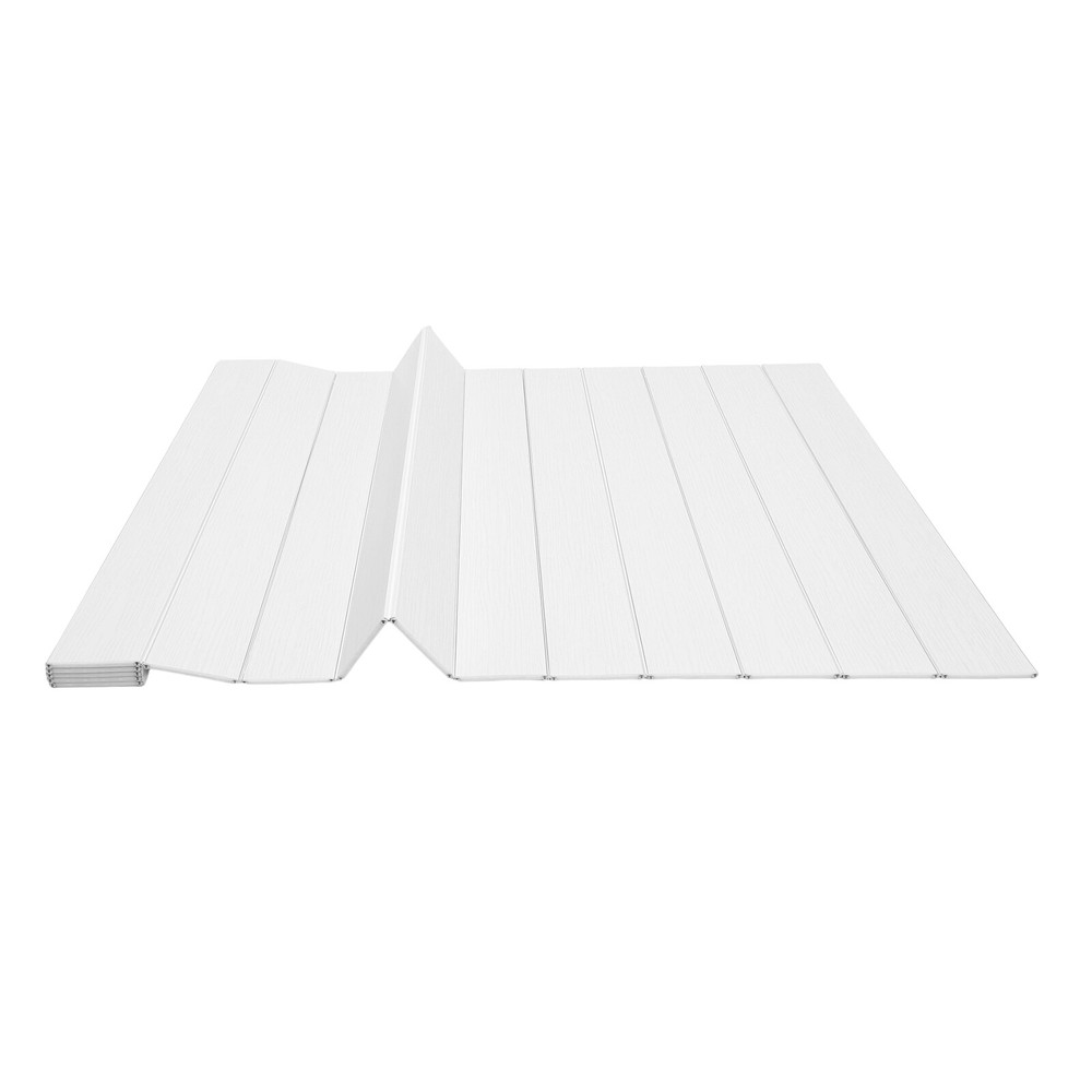 160*80cm Bath Cover Foldable White wood grain Rectangular Bath Lid for Bathroom
