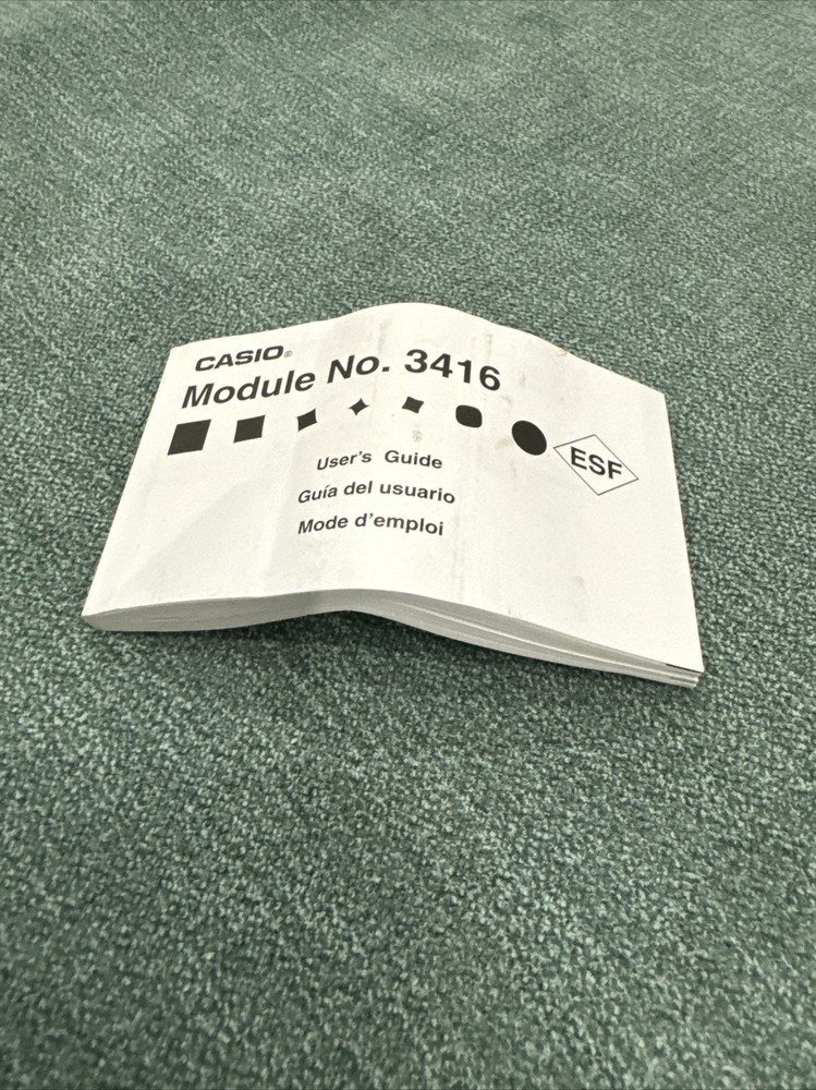 Casio User's Guide Module no 3416 - User Guide Only