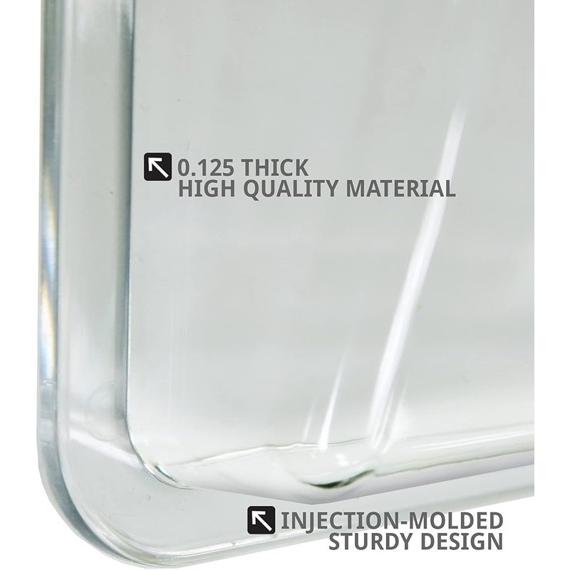 Clear Wall File Holders 4 Pack Durable Plastic Organizers Easy Install Hardware