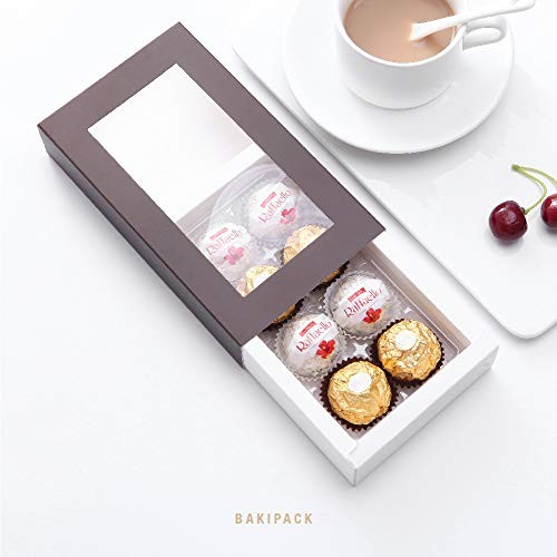 20 Truffle Box, Chocolate Box Packaging, Candy Boxes with 8-Piece Plastics